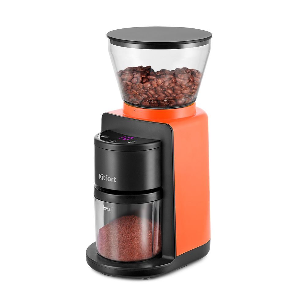 Кофемолка Kitfort КТ-7209-2, чёрно-оранжевый