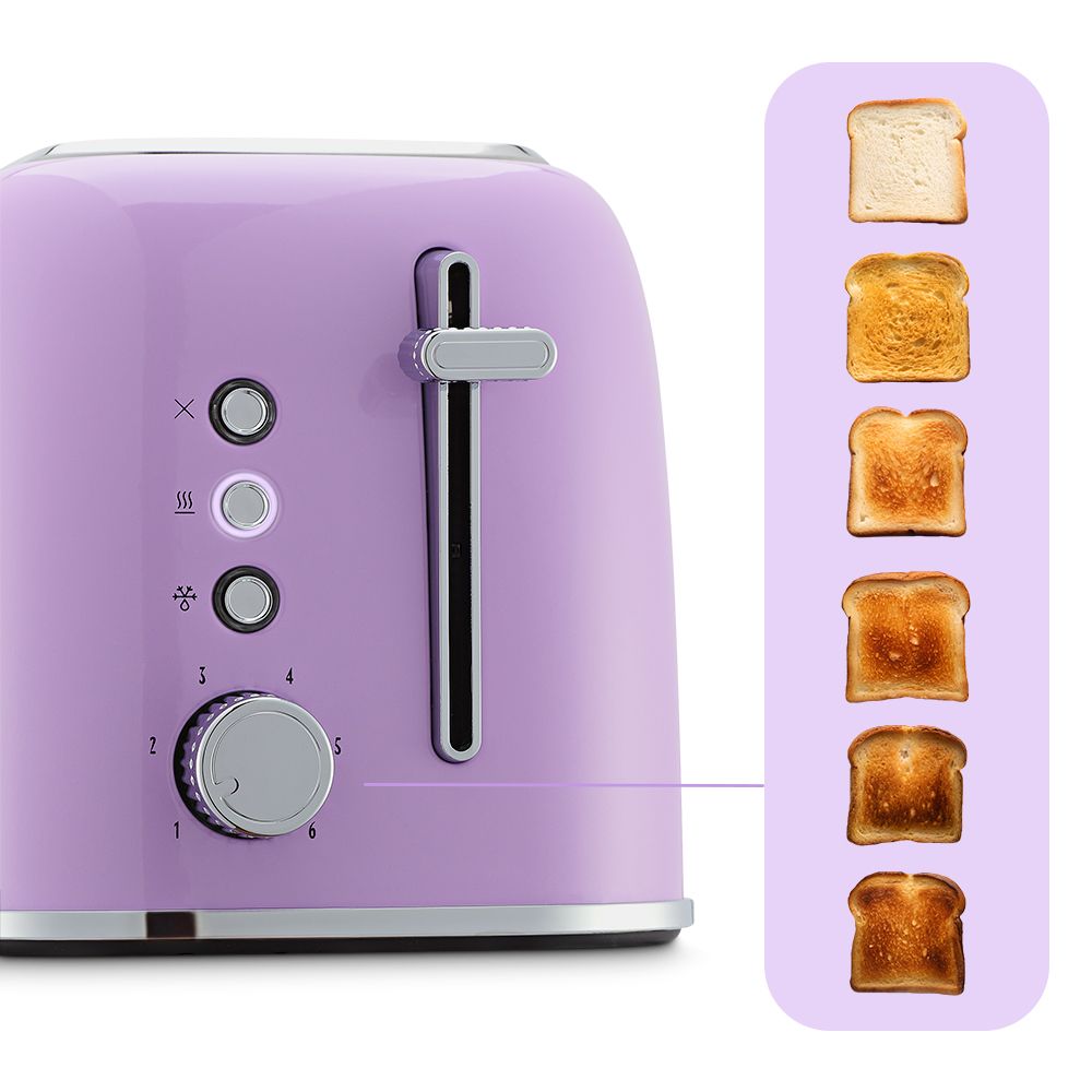 Тостер Kitfort КТ-6218-3, лавандовый - фото 3