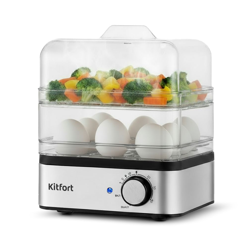 Яйцеварка «2 в 1» Kitfort КТ-6958