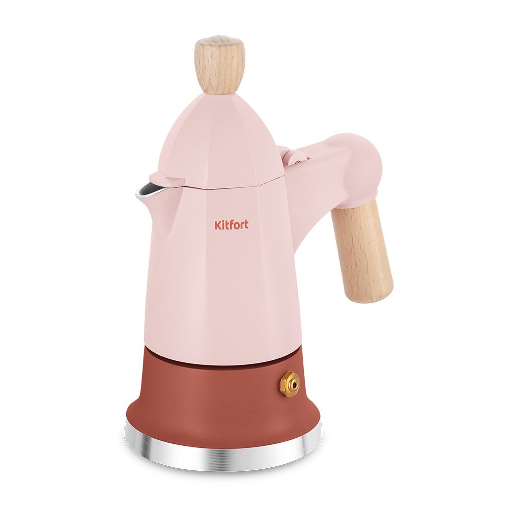 Кофеварка гейзерная Kitfort КТ-7152-1, светло-розовый