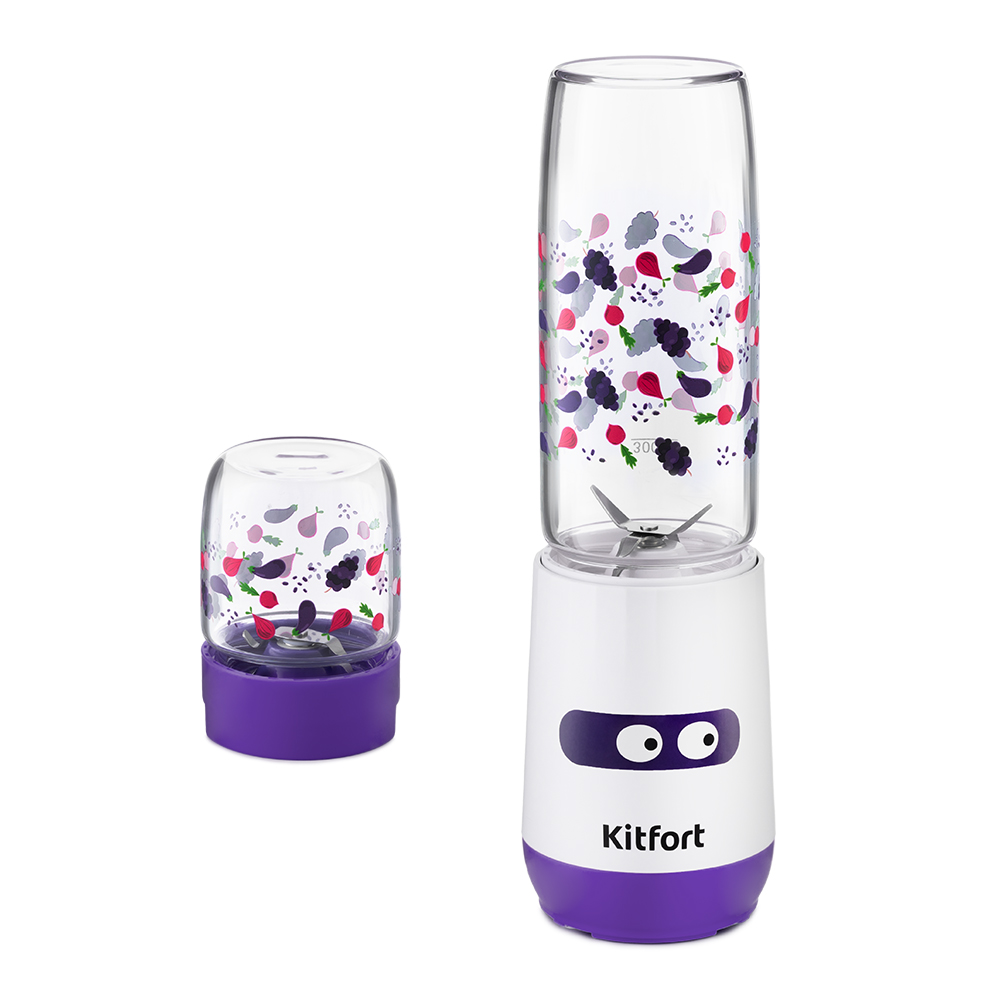 Блендер Shake & Take «2 в 1» Kitfort KT-3043-1, фиолетовый