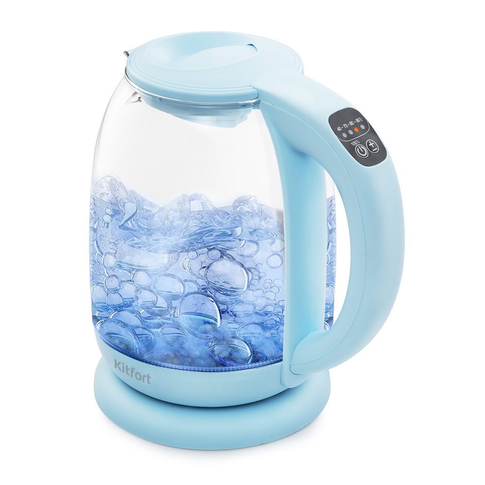 Чайник электрический Kitfort КТ-667-2 Blue - купить чайник электрический КТ-667-2 Blue по выгодной цене в интернет-магазине