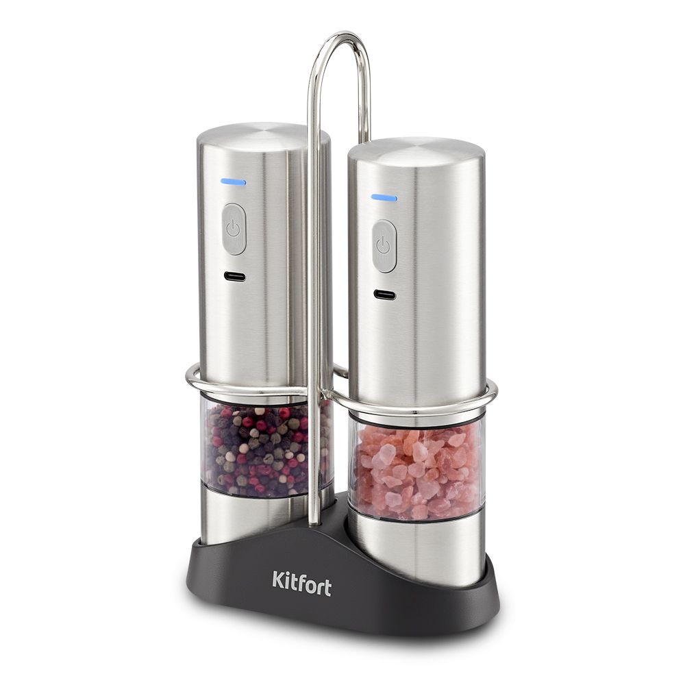 Набор автоматических мельниц для соли и перца Kitfort КТ-6491 (уценка)