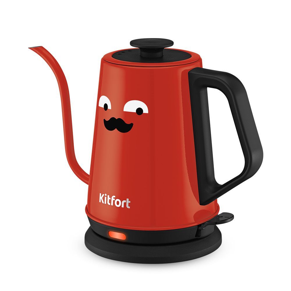 Чайник для варки кофе Kitfort KT-6194-1, чёрно-красный