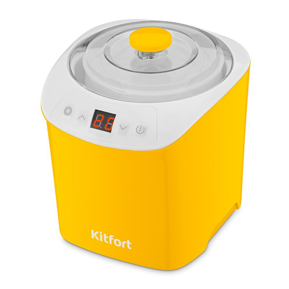 Йогуртница Kitfort КТ-4090-1, бело-жёлтый