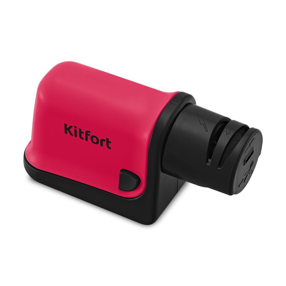 Электроточилка для ножей Kitfort КТ-4099-1, малиновый