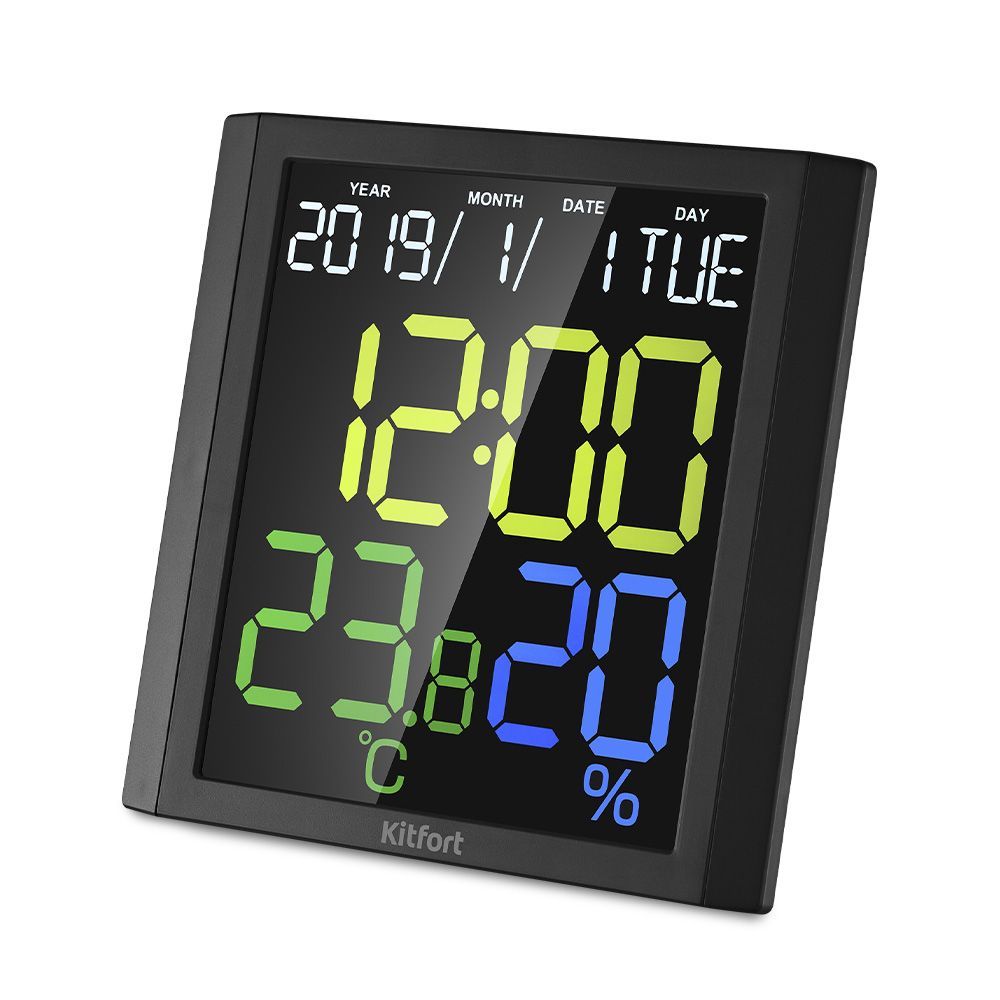 Часы с термометром и гигрометром Kitfort КТ-3389