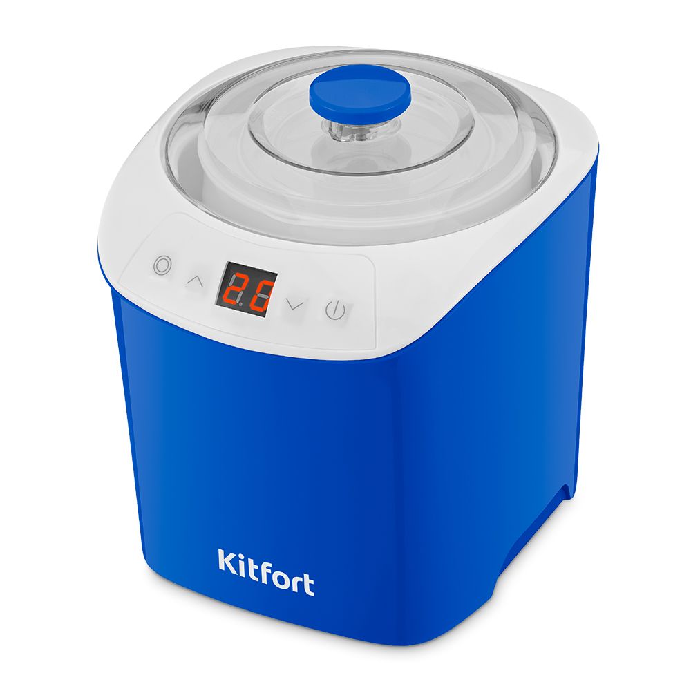 Йогуртница Kitfort КТ-4090-3, бело-синий