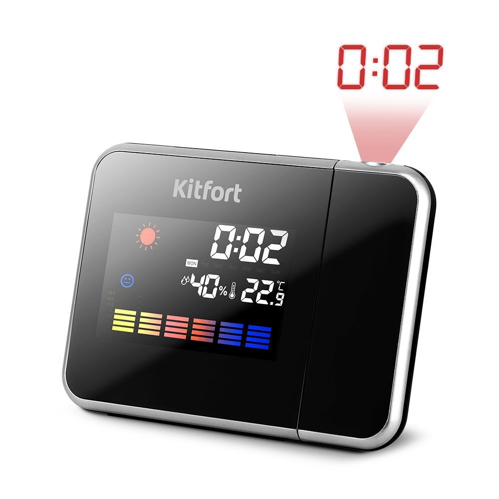 Часы с термометром и гигрометром Kitfort КТ-3726 (уценка)