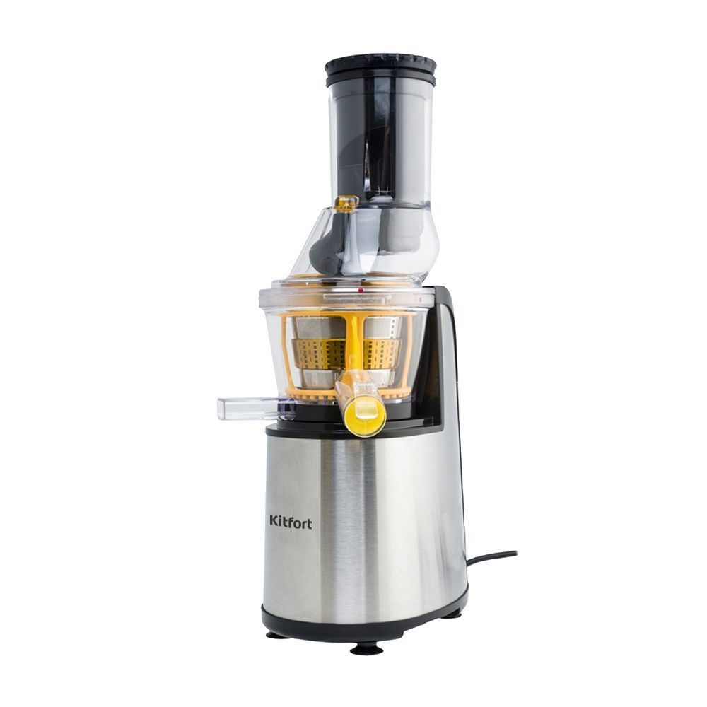 Шнековая соковыжималка Kitfort КТ-1102-3, серая (уценка)