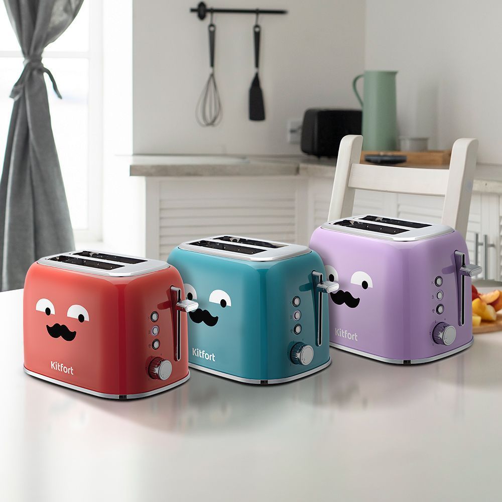 Тостер Kitfort КТ-6218-3, лавандовый - фото 8