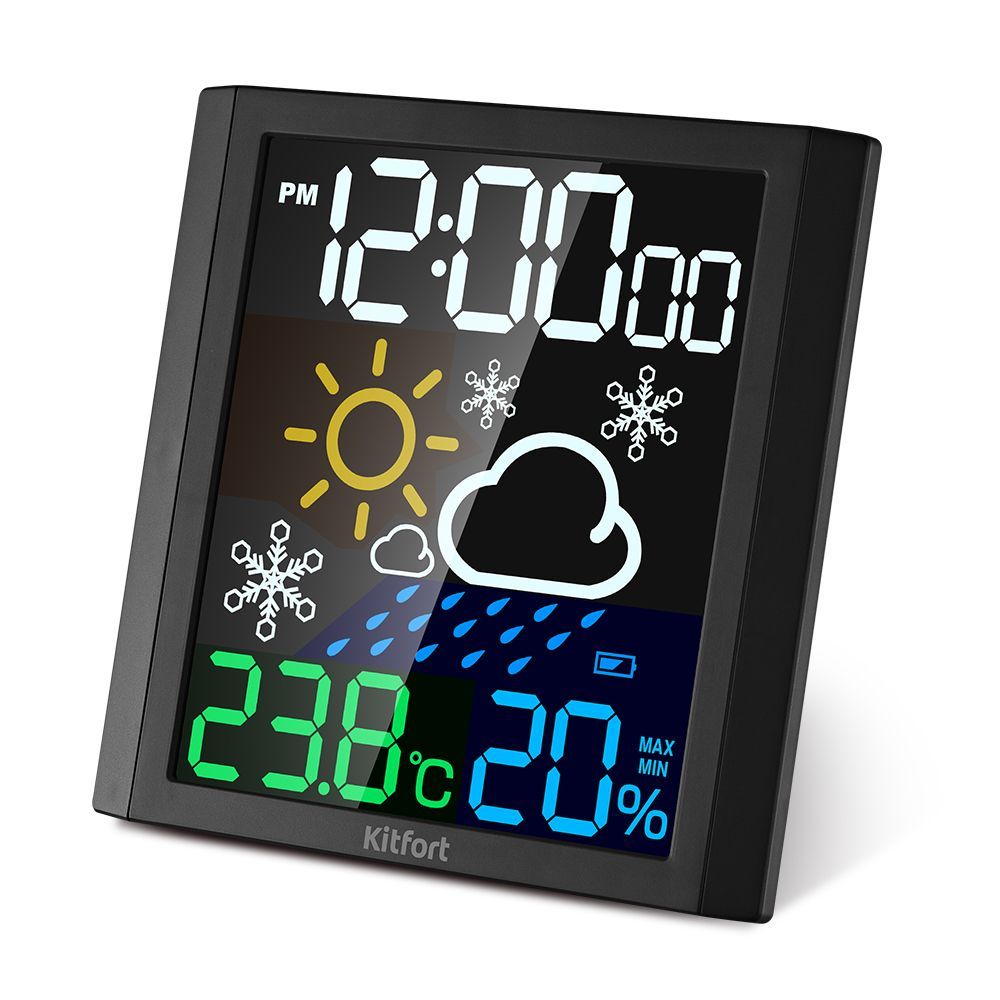 Часы с термометром и гигрометром Kitfort КТ-3385