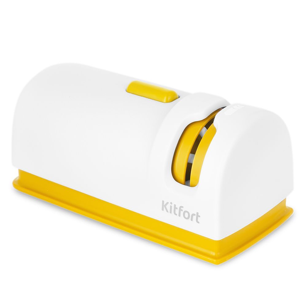 Электроточилка для ножей Kitfort КТ-4068-1, бело-жёлтая