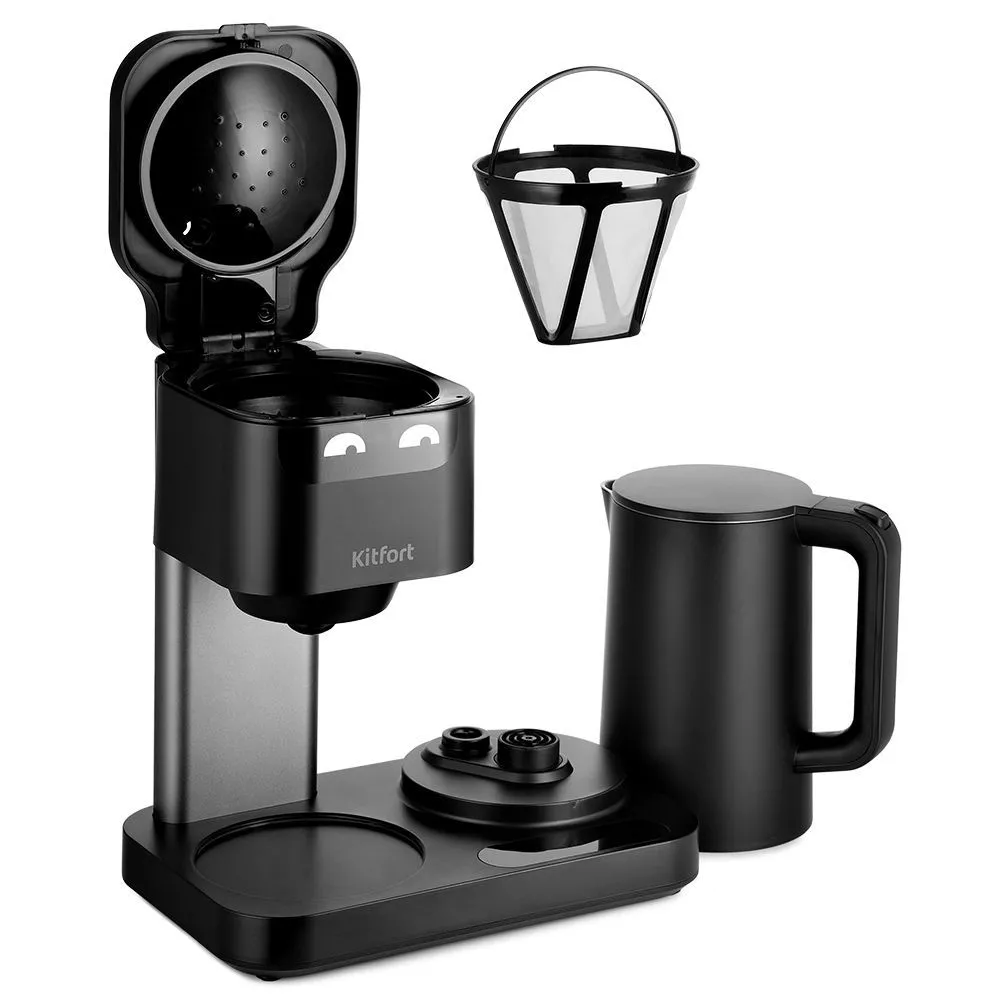 Кофеварка «2 в 1» Kitfort КТ-7143 купить по цене 4 590 ₽: отзывы