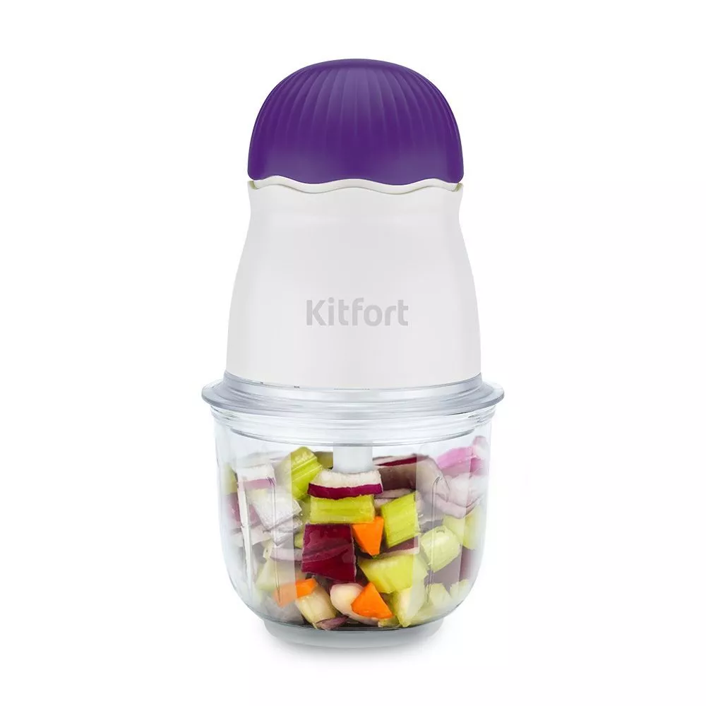 Измельчитель Kitfort КТ-3064-1, бело-фиолетовый