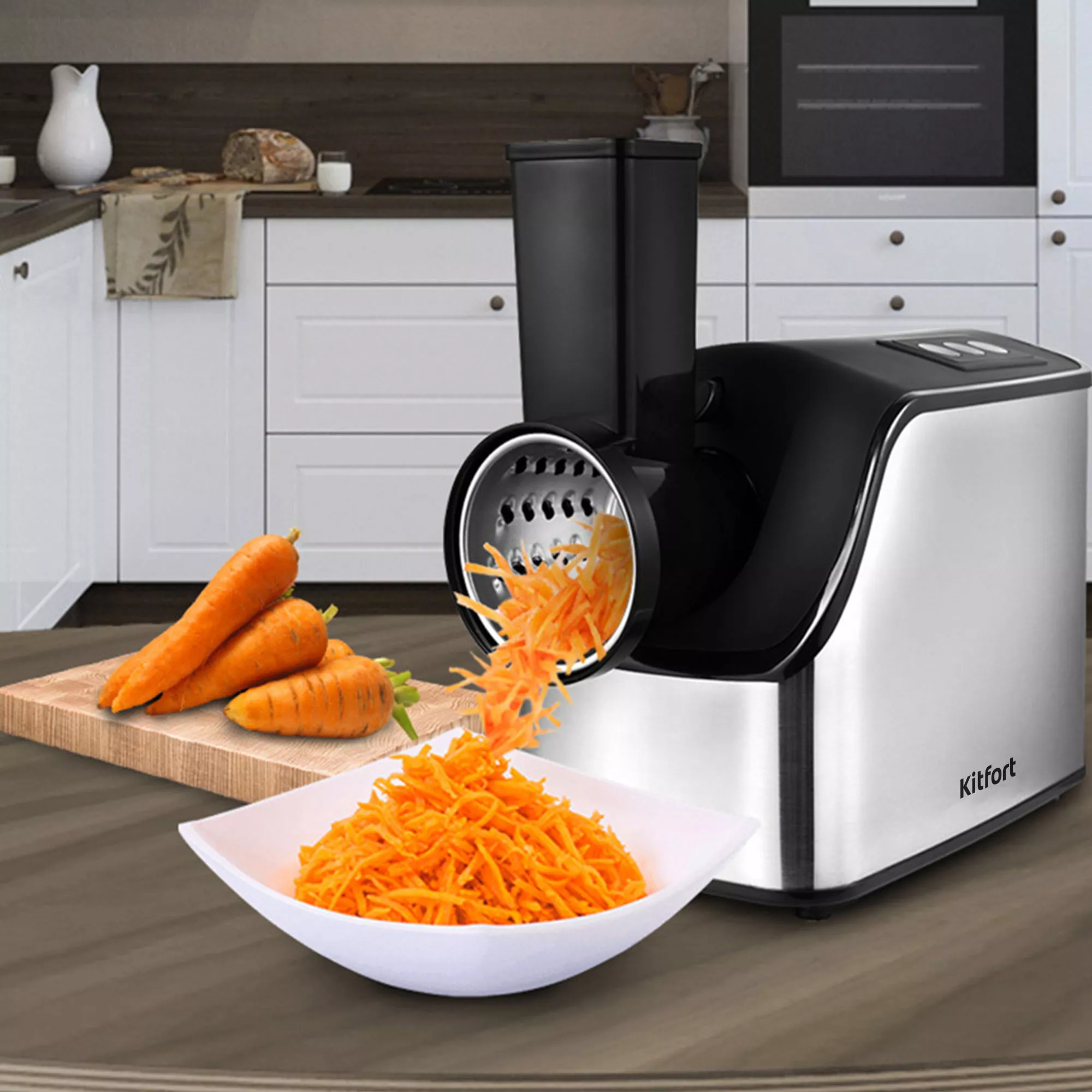 Электрическая мясорубка Kitfort KT-2104 с овощерезкой купить по цене 9 ...